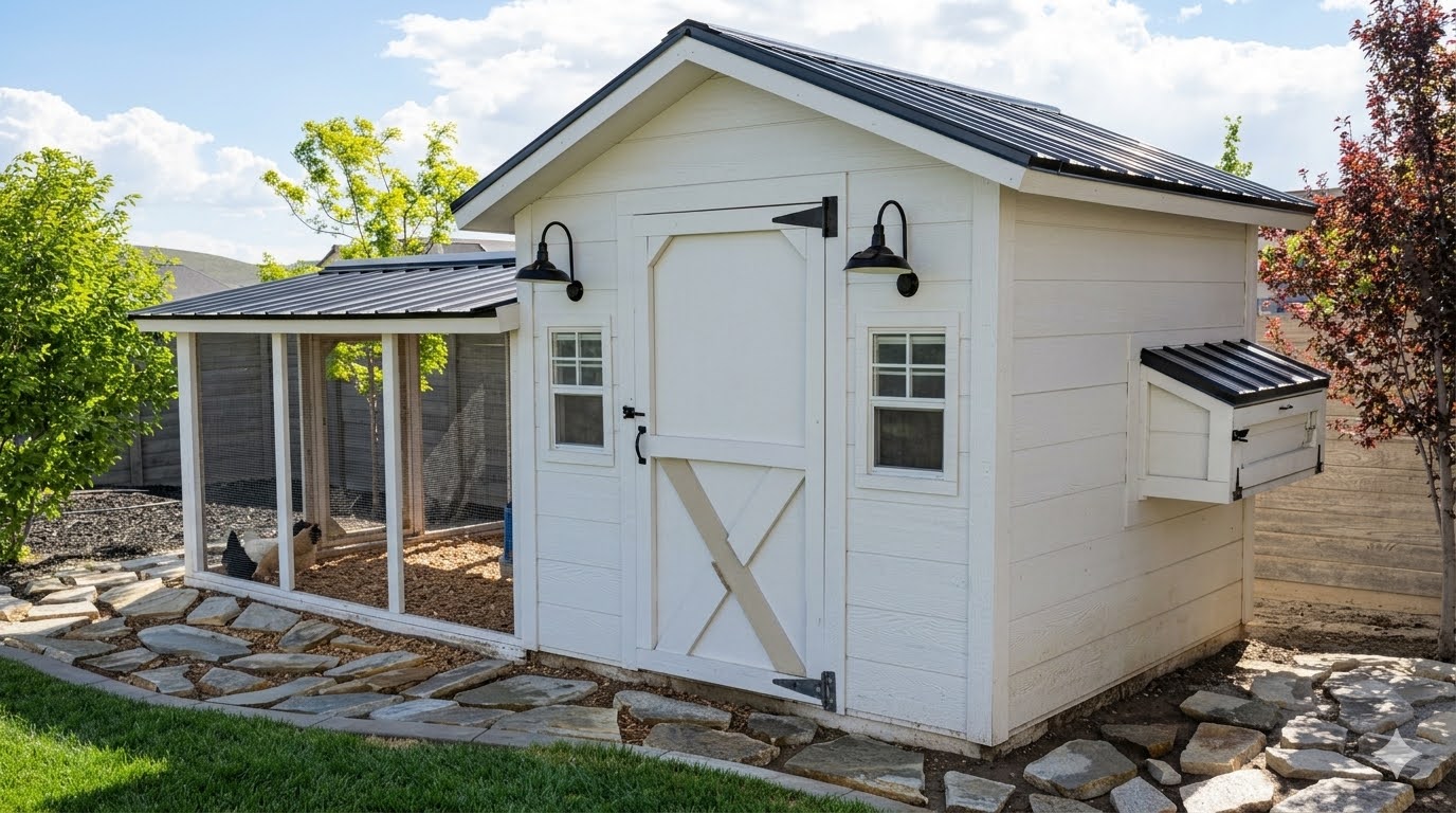 Custom designed and built chicken coop